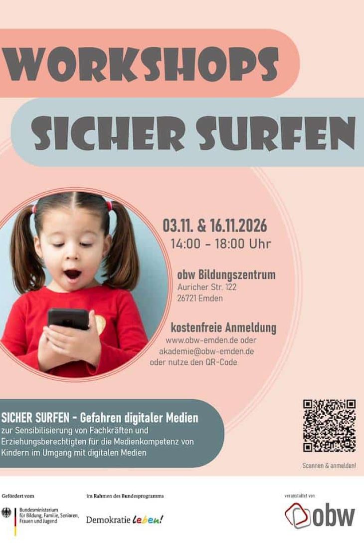 Flyer vom Workshop Sicher surfen
